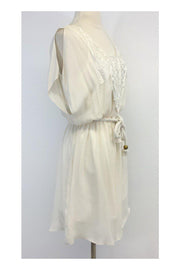 Current Boutique-Ali Ro - Ivory Silk Open Sleeve Dress Sz 4