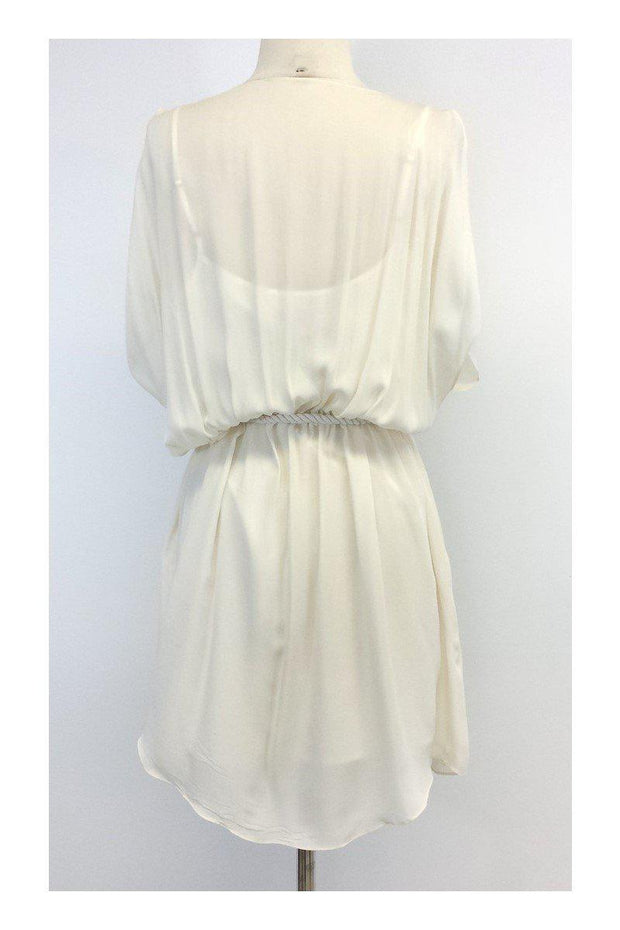Current Boutique-Ali Ro - Ivory Silk Open Sleeve Dress Sz 4