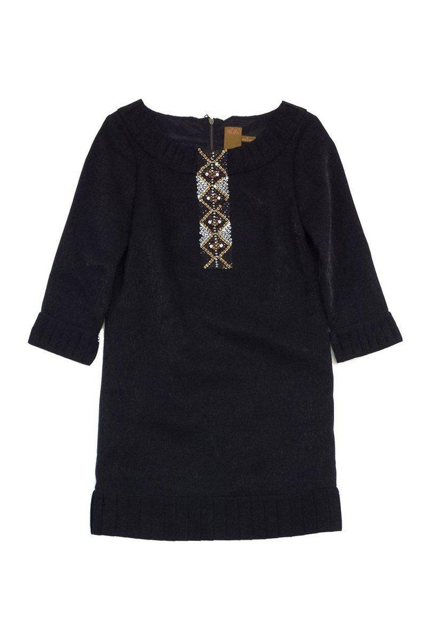 Current Boutique-Ali Ro - Metallic Black Sequin Detail Dress Sz 0