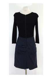 Current Boutique-Alice & Olivia - Black & Blue Draped Zip Dress Sz 8