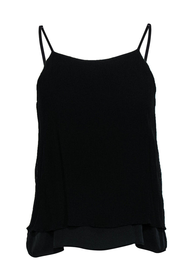 Current Boutique-Alice & Olivia - Black Crinkled Textured Camisole Sz XS