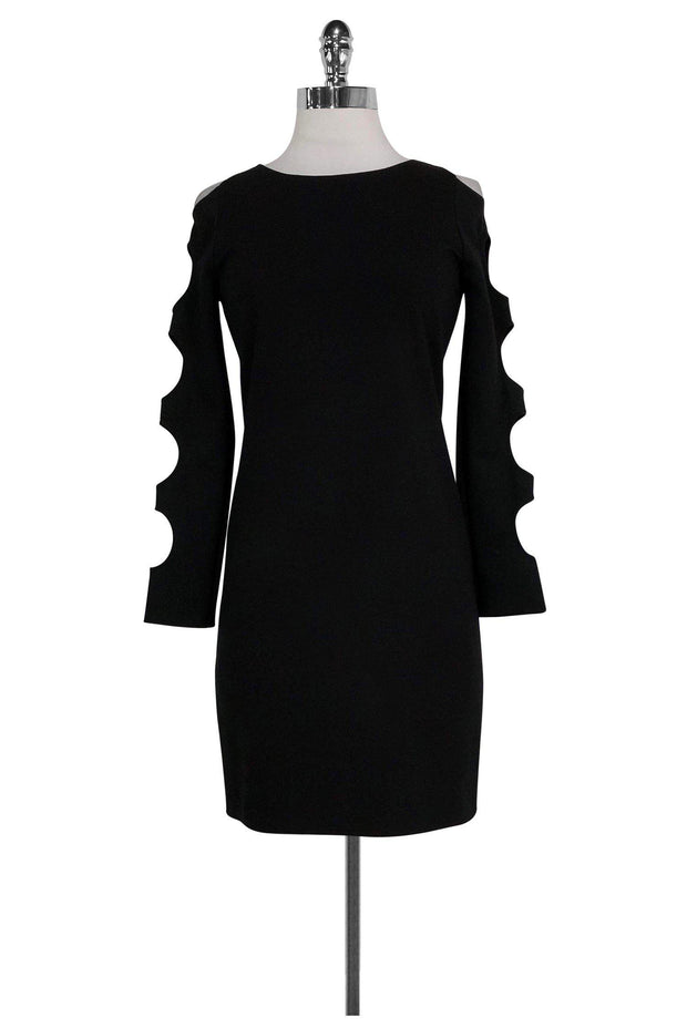 Current Boutique-Alice & Olivia - Black Cut Out Sleeve Dress Sz S