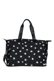 Current Boutique-Alice & Olivia - Black Daisy Print Duffle Bag