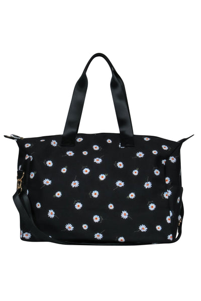 Current Boutique-Alice & Olivia - Black Daisy Print Duffle Bag