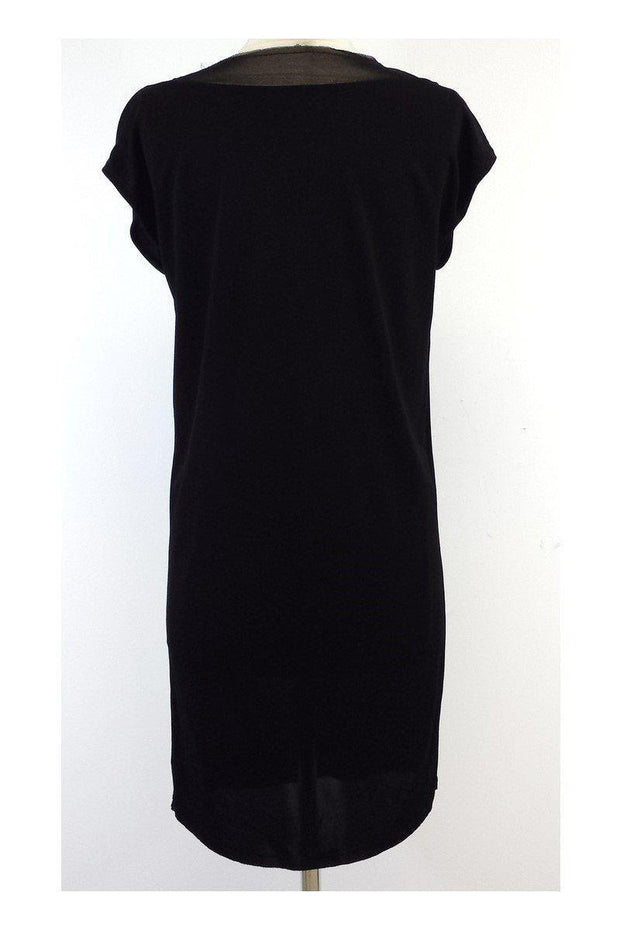 Current Boutique-Alice & Olivia - Black Embellished Cap Sleeve Dress Sz S