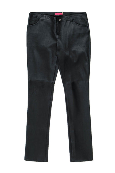 Current Boutique-Alice & Olivia - Black Leather Slim Pants Sz 8
