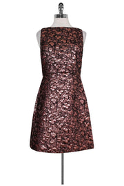 Current Boutique-Alice & Olivia - Black & Pink Metallic Shimmer Dress Sz 8