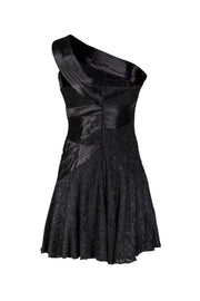 Current Boutique-Alice & Olivia - Black Pleated Lace Trim Dress Sz XS