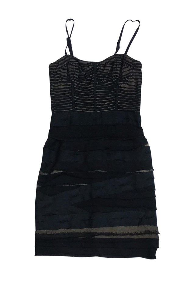 Current Boutique-Alice & Olivia - Black Tiered Bodice Dress Sz 0