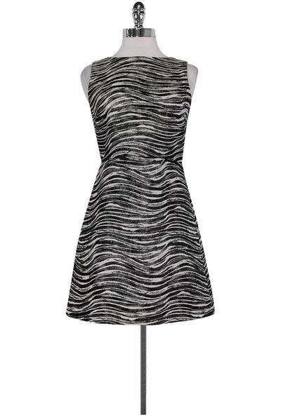 Current Boutique-Alice & Olivia - Black & White Striped Dress Sz 4