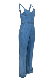 Current Boutique-Alice & Olivia - Chambray Sleeveless Wide Leg Jumpsuit Sz 6