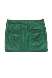 Current Boutique-Alice & Olivia - Green Leather Miniskirt Sz 6