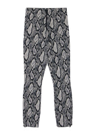 Current Boutique-Alice & Olivia - Grey & Black Snakeskin Print High-Waist Skinny Pants Sz 2