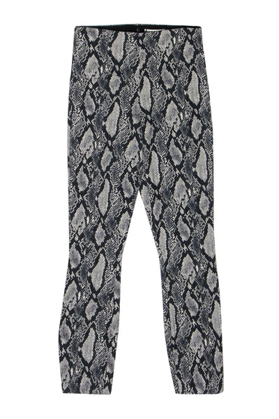 Current Boutique-Alice & Olivia - Grey & Black Snakeskin Print High-Waist Skinny Pants Sz 2