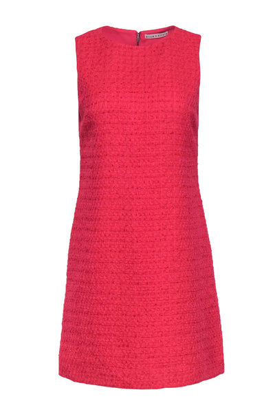 Current Boutique-Alice & Olivia - Hot Pink Metallic Tweed A-Line Dress Sz 6
