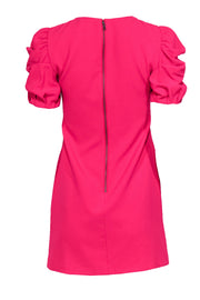 Current Boutique-Alice & Olivia - Hot Pink Puff Sleeve Shift Dress Sz 0