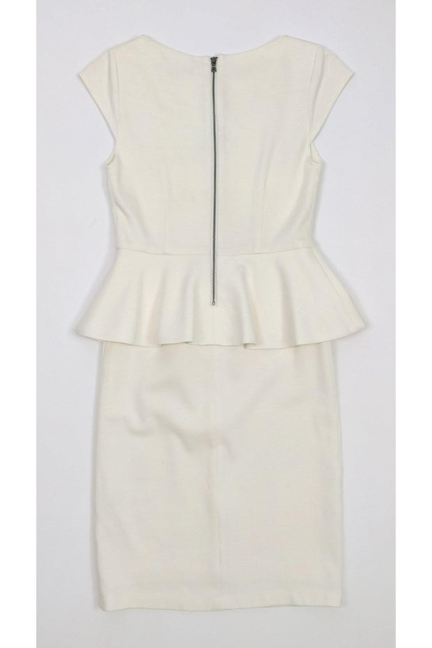 Current Boutique-Alice & Olivia - Ivory Peplum Dress Sz 4