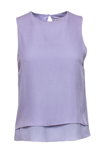 Current Boutique-Alice & Olivia - Lavender Silk Relaxed Tank Sz S