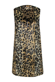 Current Boutique-Alice + Olivia - Leopard Print Faux Fur Vest w/ Quilted Lining Sz M