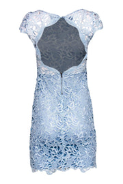 Current Boutique-Alice & Olivia - Light Blue Lace Overlay Sheath Dress Sz 2
