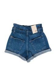 Current Boutique-Alice & Olivia - Medium Wash "Blue Skies" High-Waist Jean Shorts w/ Belt Sz 24