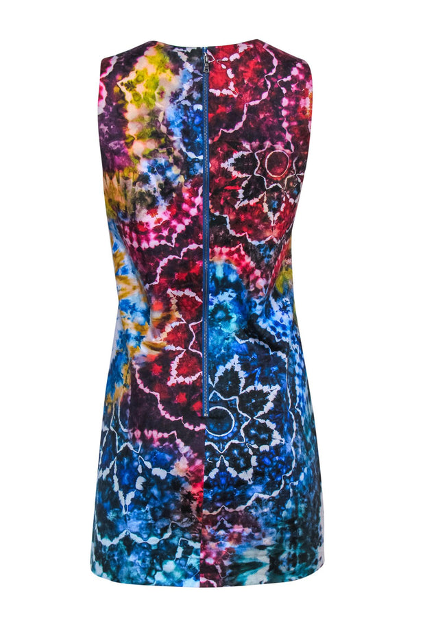 Current Boutique-Alice & Olivia - Multicolor Tie-Dye Print Sleeveless Shift Dress Sz 6