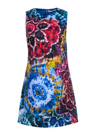 Current Boutique-Alice & Olivia - Multicolor Tie-Dye Print Sleeveless Shift Dress Sz 6