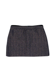 Current Boutique-Alice & Olivia - Navy & Gold Tweed Miniskirt Sz 4