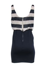 Current Boutique-Alice & Olivia - Navy & White Striped Sleeveless Midi Dress Sz 10