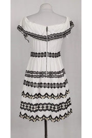 Current Boutique-Alice & Olivia - Off-the-Shoulder White Embroidered Dress Sz 2