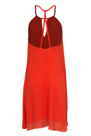 Current Boutique-Alice & Olivia - Orange Draped Tent Dress w/ Braided Straps Sz S