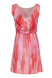Current Boutique-Alice & Olivia - Pink & White Silk Tie-Dye Mini Dress Sz XS