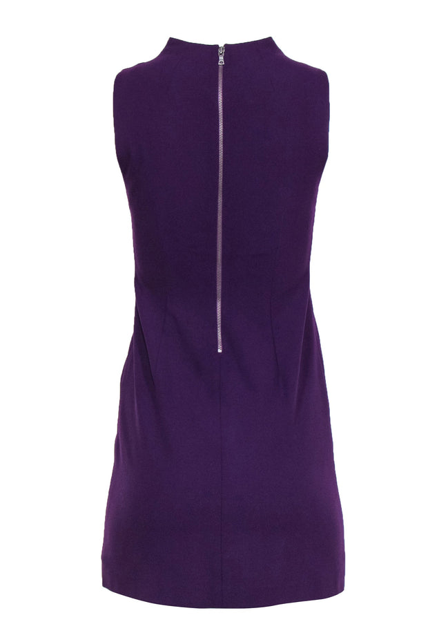 Current Boutique-Alice & Olivia - Plum Purple Fitted Mini Sheath Dress Sz 0