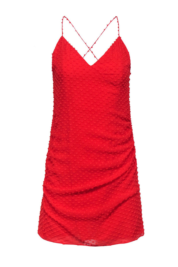 textured sleeveless mini dress