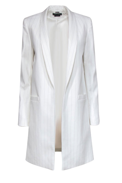 Current Boutique-Alice & Olivia - White & Black Pinstripe Oversized Blazer Sz 2