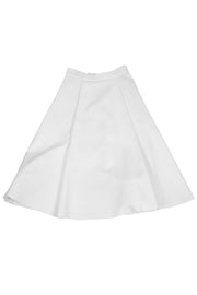 Current Boutique-Alice & Olivia - White Flared Midi Skirt Sz 0