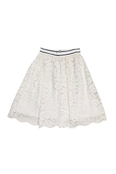 Current Boutique-Alice & Olivia - White Lace Full Skirt Sz 8