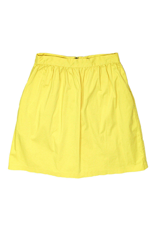 Current Boutique-Alice & Olivia - Yellow A-Line Skirt Sz S