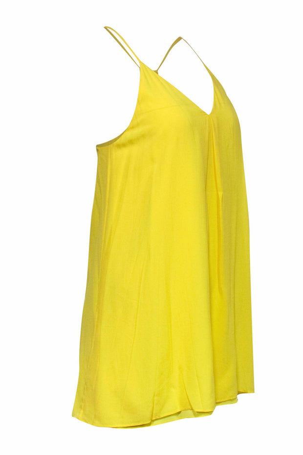 Current Boutique-Alice & Olivia - Yellow Skinny Strap Racerback Mini Dress Sz XS