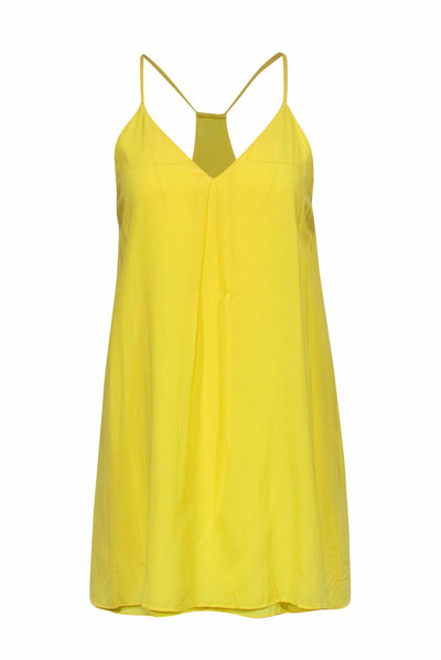Current Boutique-Alice & Olivia - Yellow Skinny Strap Racerback Mini Dress Sz XS