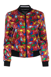 Alice & Olivia x Keith Haring - Multicolor Reversible Bomber ...