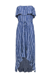Current Boutique-Alice & Trixie - Blue & White Striped Strapless Tiered Maxi Dress Sz XS