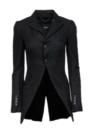 Current Boutique-All Saints - Black Button-Up Blazer w/ Tailcoat Sz 4