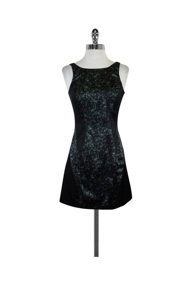 Current Boutique-All Saints - Black Green & Gold Splatter Print Heidi Dress Sz 4