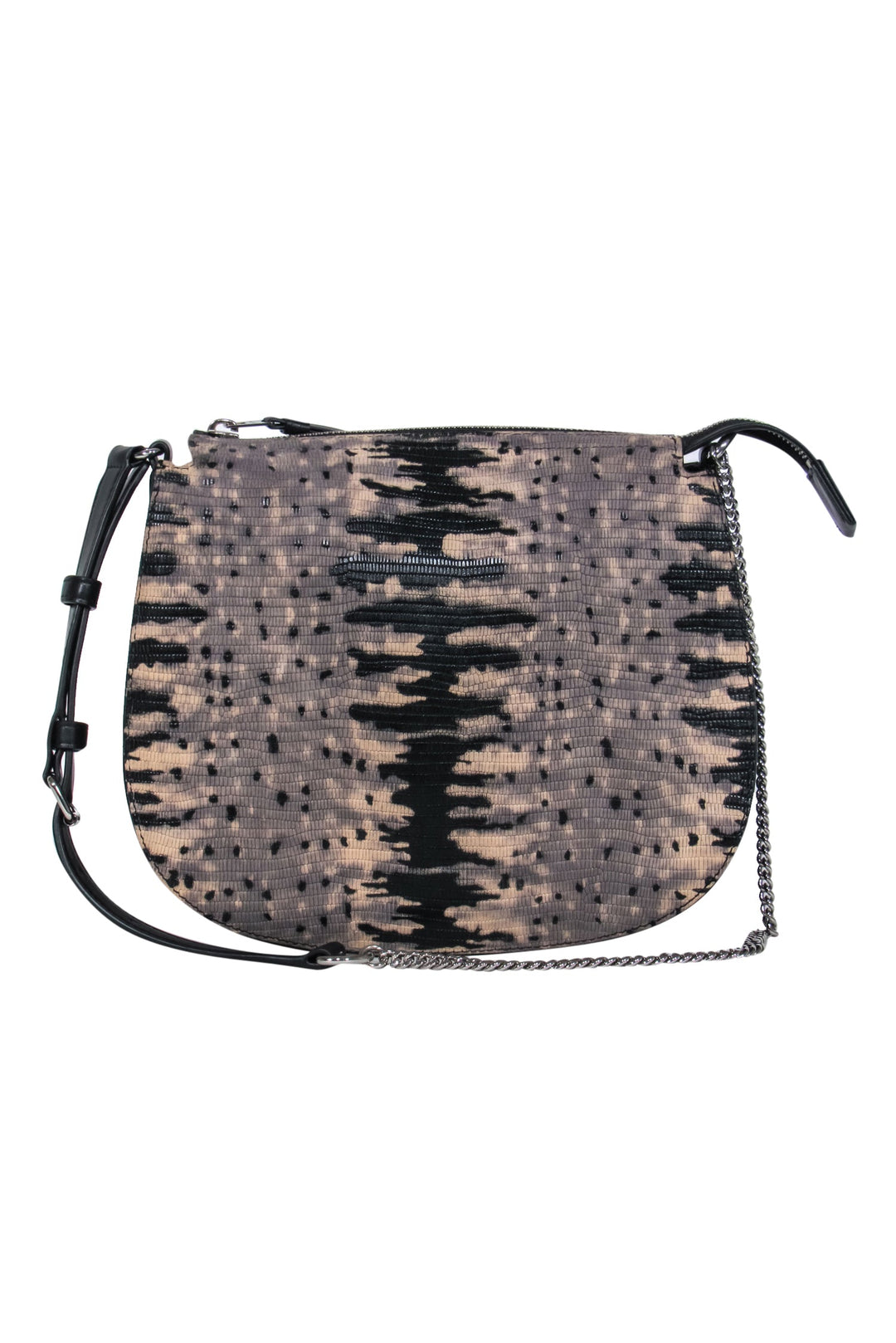 Allsaints Snake factory Print Mini Round Crossbody Bag