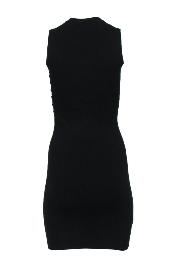 Current Boutique-All Saints - Black Knit Sleeveless Bodycon Dress w/ Lace-Up Design Sz S