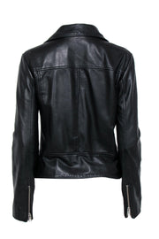 Current Boutique-All Saints - Black Leather Moto Jacket Sz 8