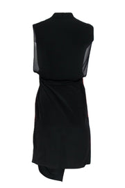 Current Boutique-All Saints - Black & Rust Marbled Silk Draped Dress Sz 2