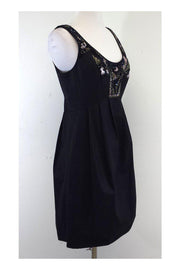 Current Boutique-All Saints - Black Sleeveless Embellished Neckline Dress Sz 12