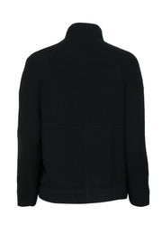Current Boutique-All Saints - Black Zip-Up Drawtsring Jacket w/ Quilted Trim Sz S